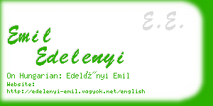 emil edelenyi business card
